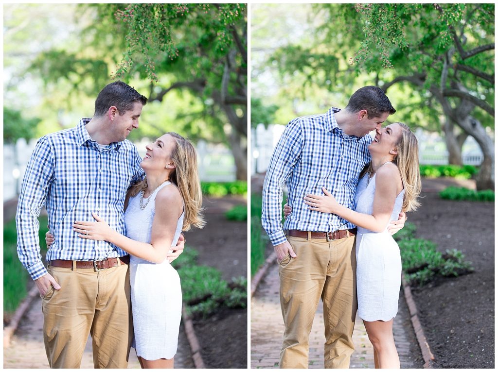 Seacoast, NH engagement photos at Prescott Park in Portsmouth, NH, photography by halie.