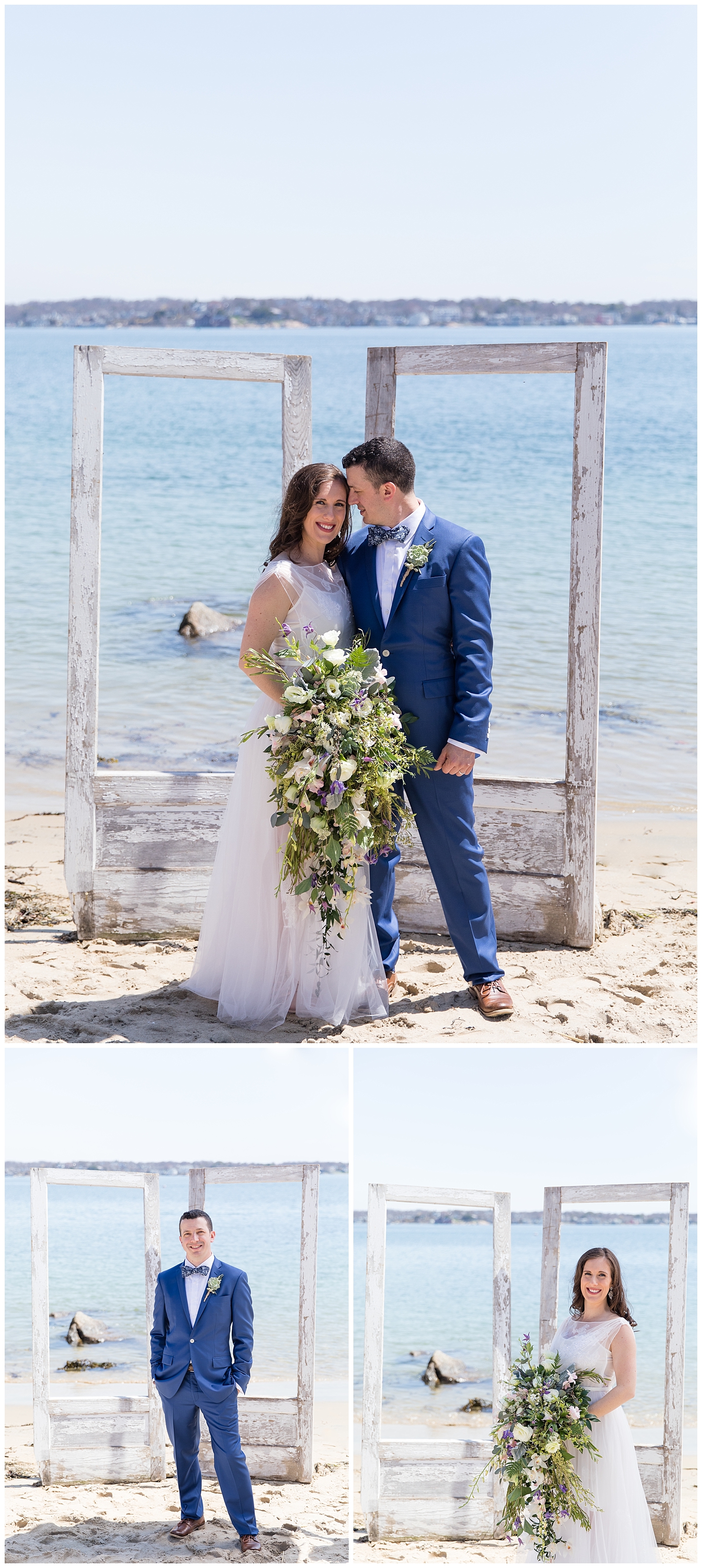 Intimate Coastal, North Shore Elopement at Half Moon Beach in Gloucester, MA. Photography, by Halie Olszowy.