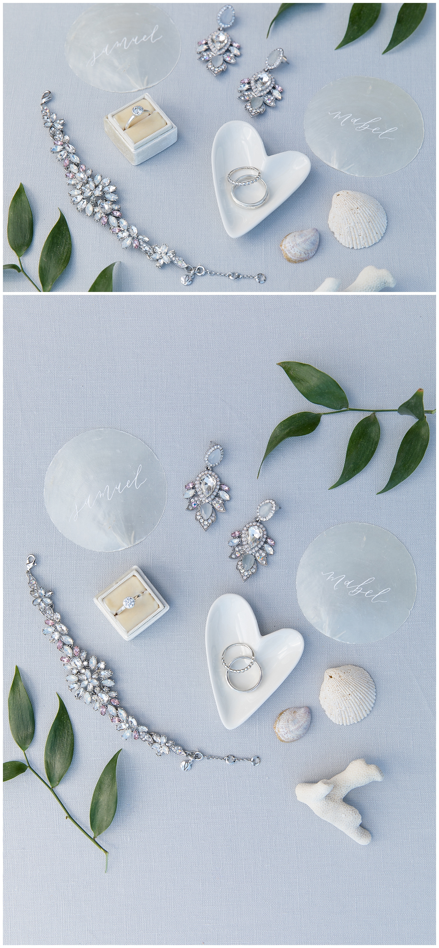 Jewelry details by E. Scott Originals for Intimate Coastal, North Shore Elopement in Gloucester, MA. Photography, by Halie Olszowy.