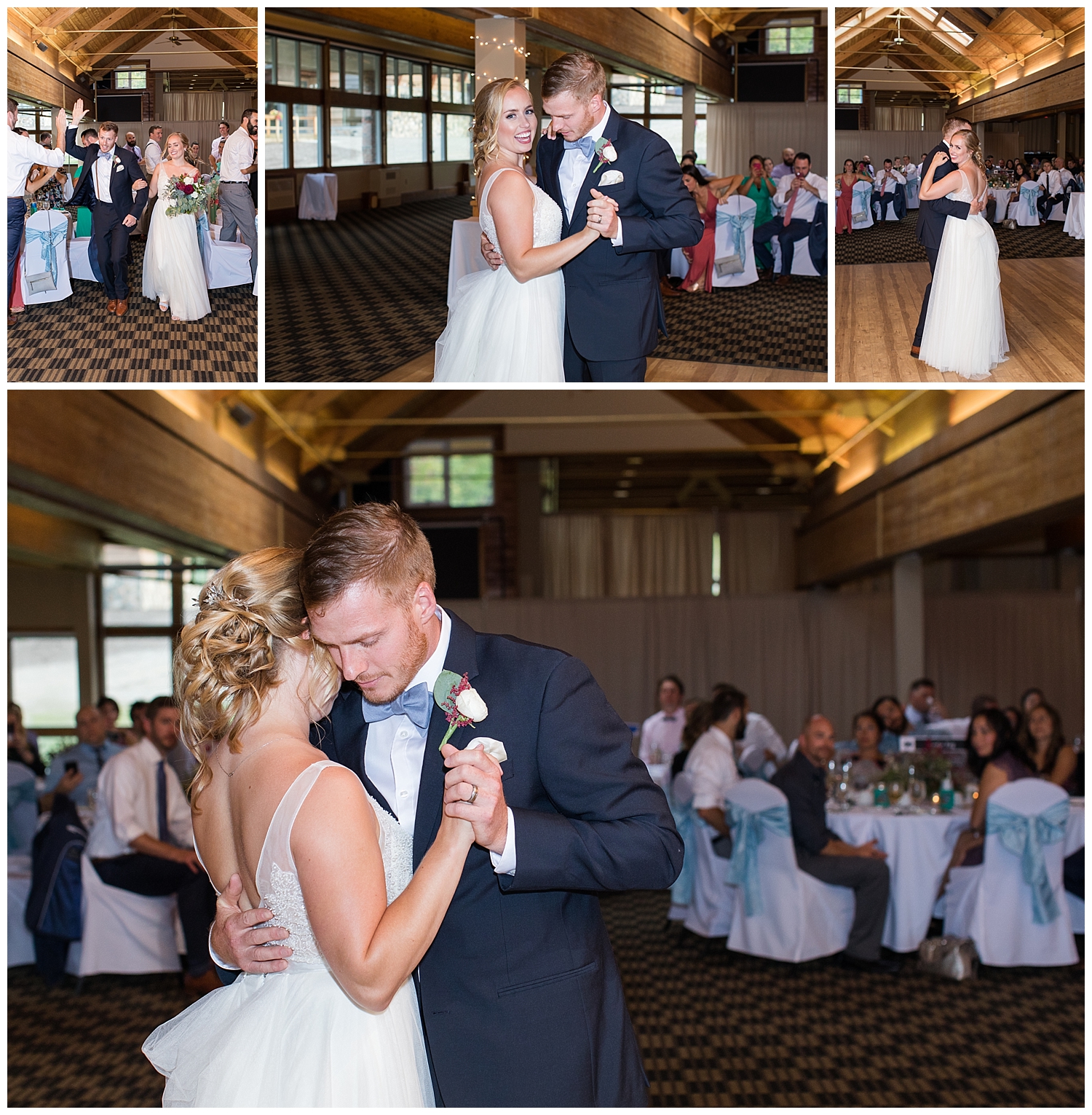 First Dance at Sugarloaf Mountain Resort Wedding in Maine, photos by Halie Olszowy.