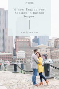Winter Engagement Session in Boston Seaport