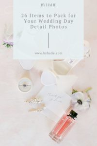 26 Items to Pack for Your Wedding Day Detail Photos, Jimmy Choo wedding heels, Gucci perfume, film photographer