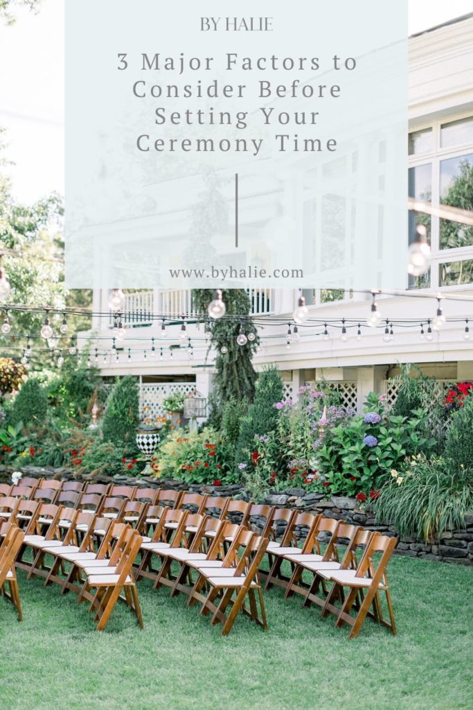 3 Major Factors to Consider Before Setting Your Ceremony Time