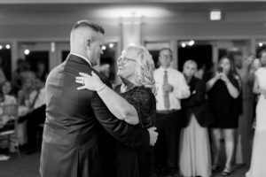 Mother-Son Dance at Coastal NH wedding at Abenaqui Country Club in Rye