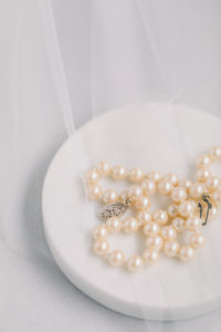 Stamford Yacht Club Wedding - CT Wedding with pearl necklace from grandmother