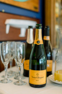 Stamford Yacht Club Wedding - CT wedding getting ready with Veuve Clicquot