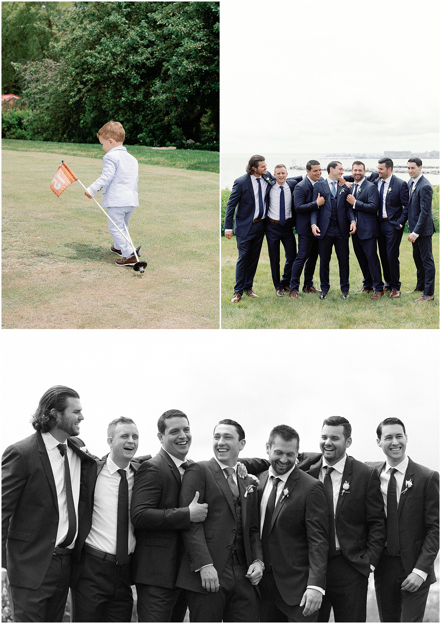 groom and groomsmen at the colony hotel kennebunkport