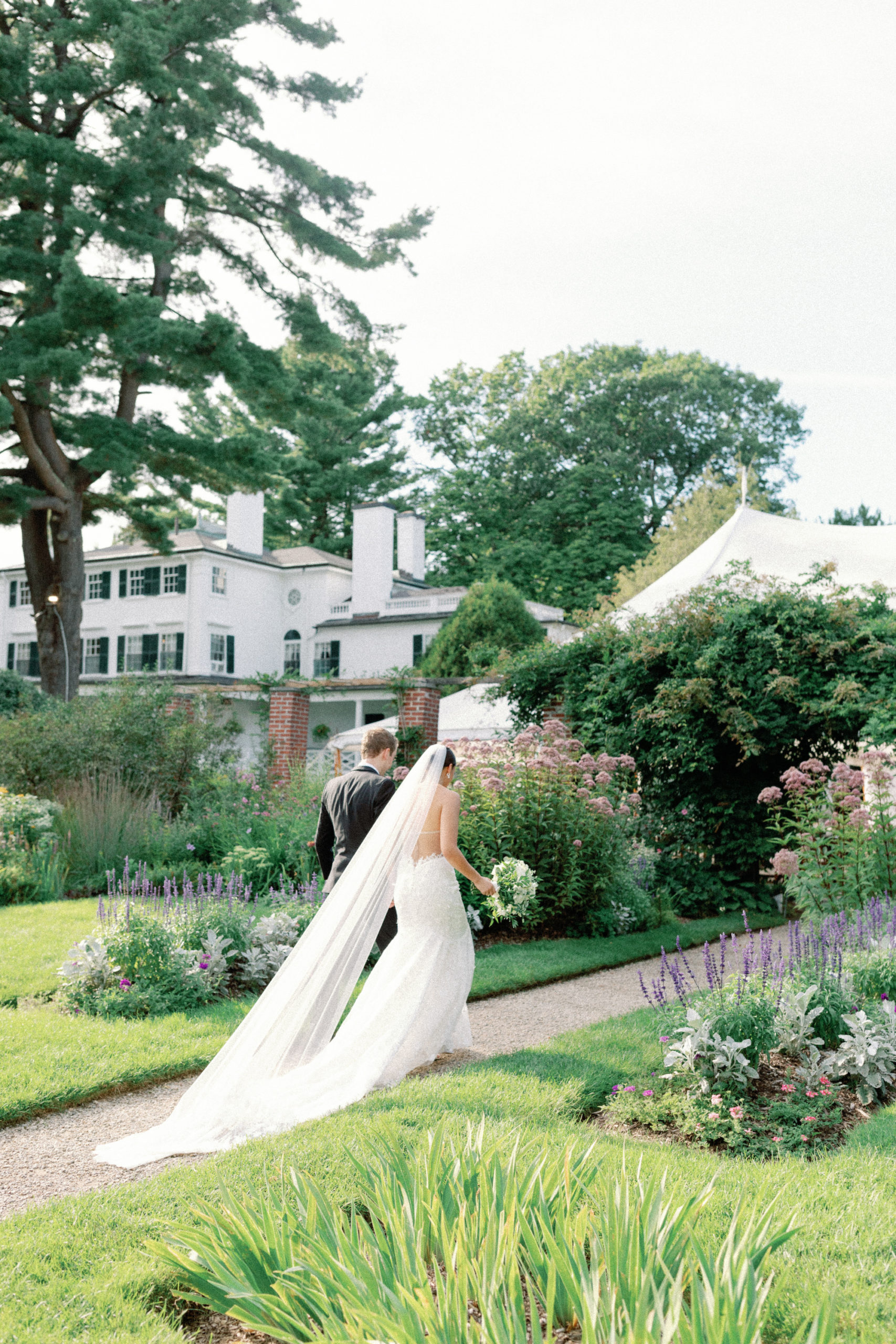 Tented garden estate wedding at Glen Magna Farms in Danvers, Massachusetts