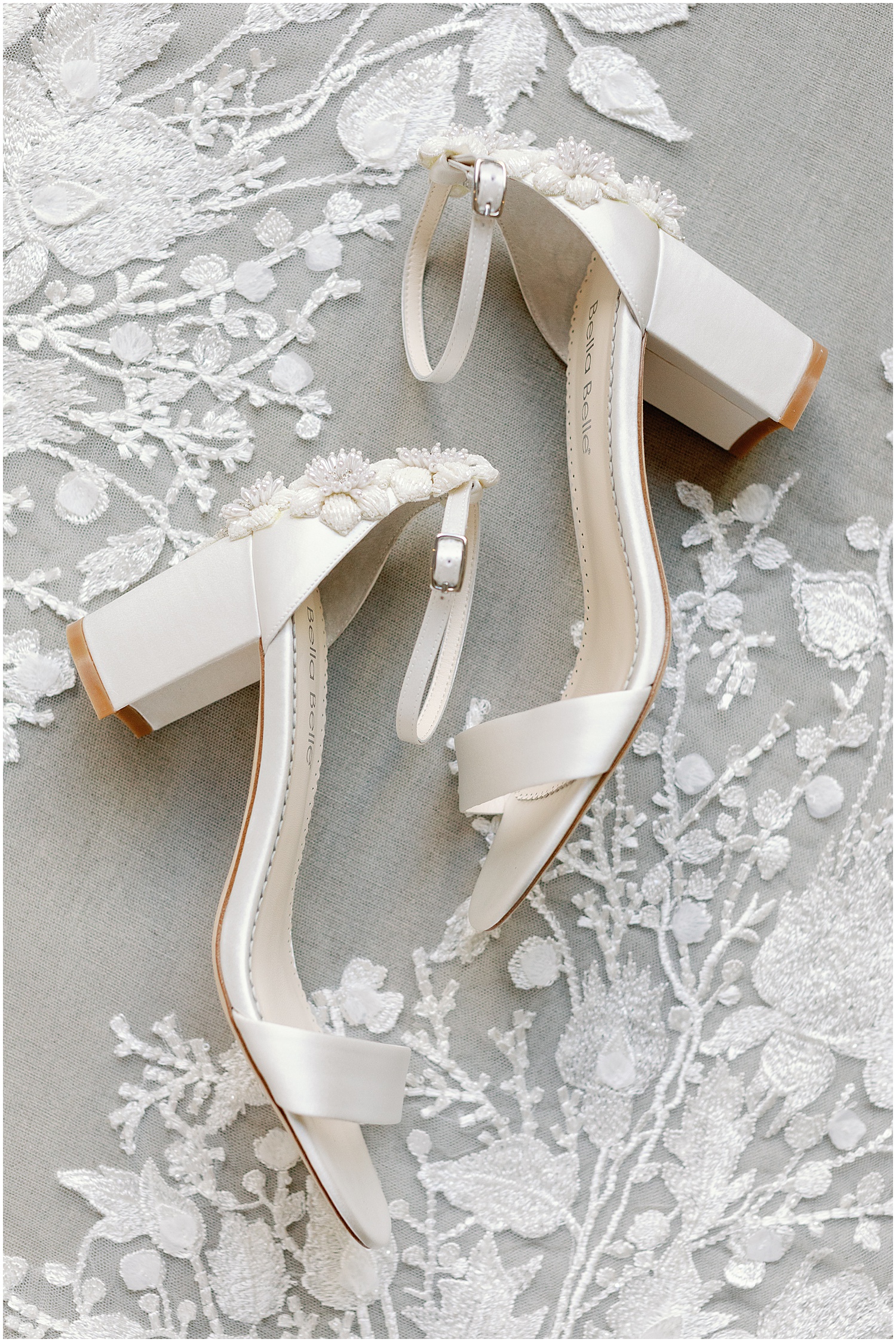 Bella Bell Fabiola wedding heels for Summer Glen Magna Farms Wedding