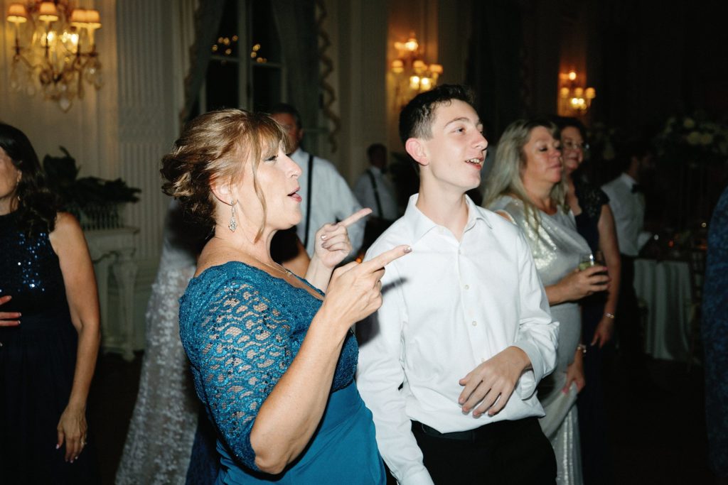 Dance floor at Newport Mansion wedding 
