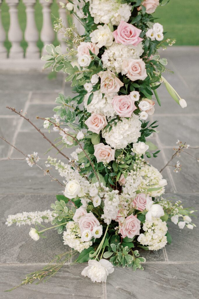 Gorgeous chuppah floral design for Newport wedding 