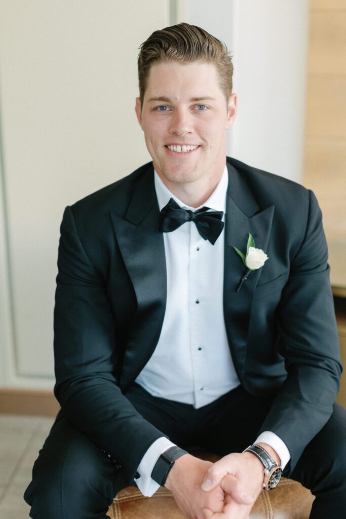 Groom portrait for Institute of Contemporary a Boston Museum Wedding