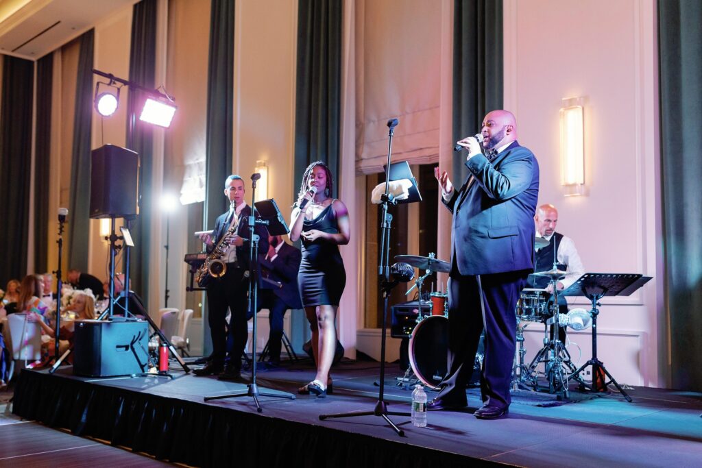 Live band for summer wedding at The Newbury Hotel in Boston
