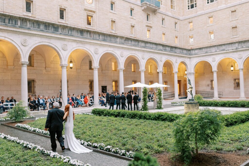 Unique Boston wedding ceremony at the Boston Public Library