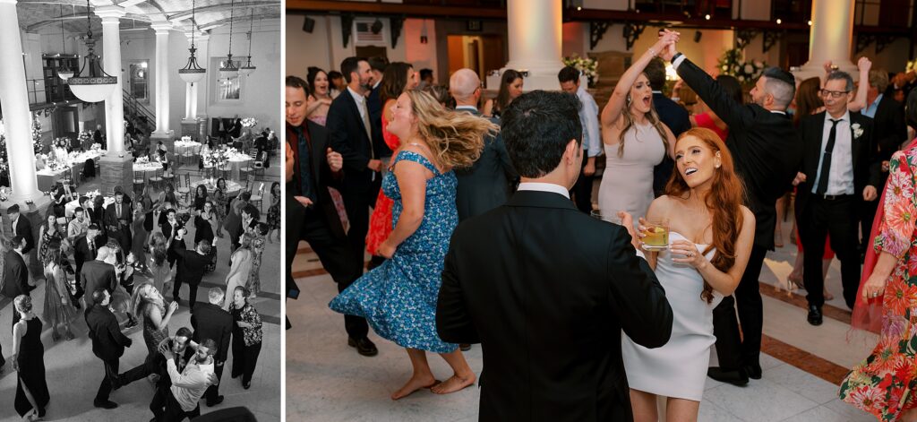Guests on the dance floor during Boston wedding reception