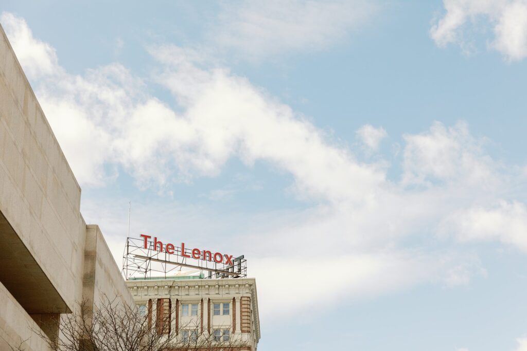 Photo of The Lenox Hotel sign in Boston