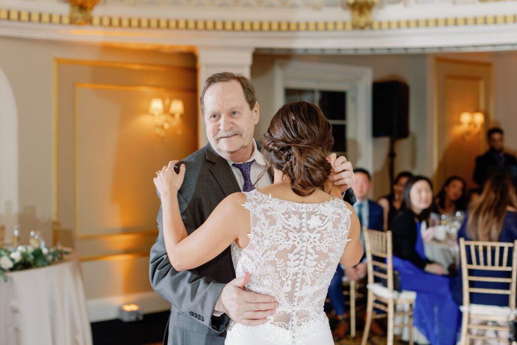 Bride and her dad first dance