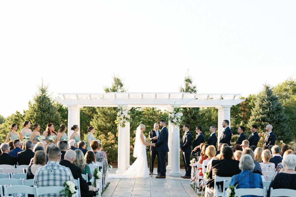 Outdoor ceremony at Waverly Oaks Golf Club in Plymouth, MA