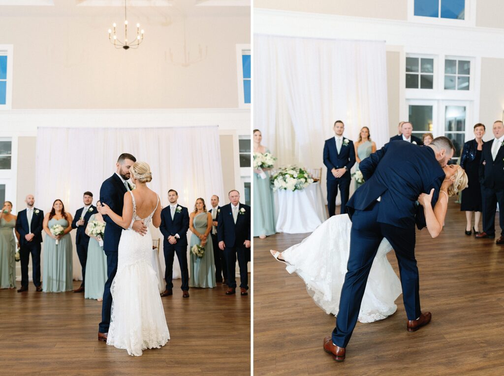 Bride and groom first dance at Waverly Oaks Golf Club