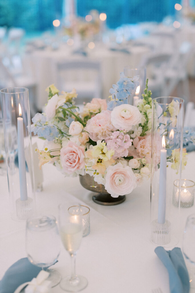 Detail photography wedding centerpieces at Willowdale Estate