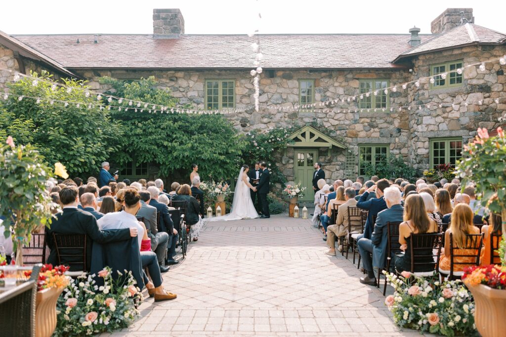 Outdoor ceremony at Willowdale Estate