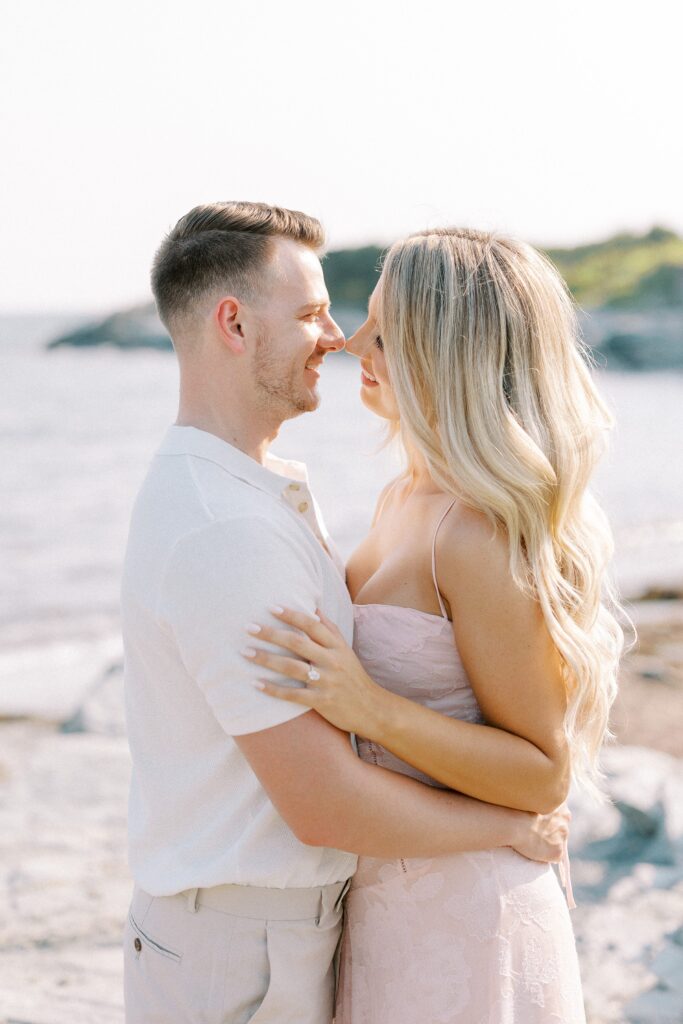 New England beach engagement session 