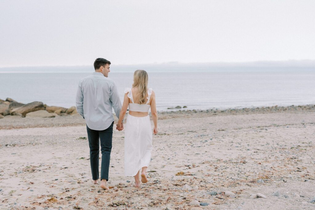 Beach Engagement Session on Boston's South Shore