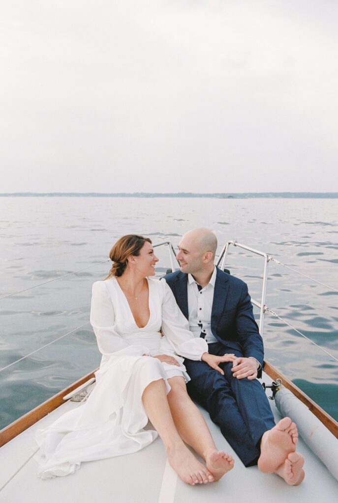 New England Sailboat summer engagement session