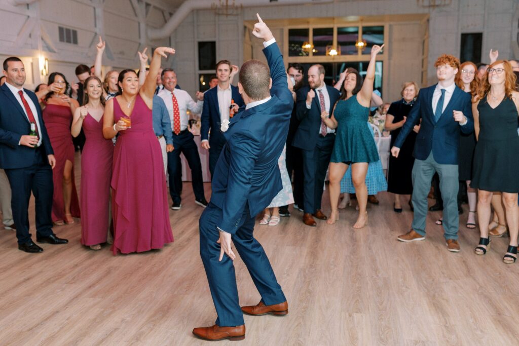 Groom on the dance floor at The Greenery at McKenzie's Farm